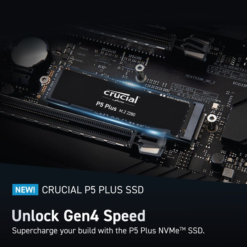 Crucial - Crucial P5 Plus 1 To M.2 Gen 4.0 / Corsair Vengeance LPX 16 Go (2  x 8 Go) - DDR4 3200MHz CL16 - SSD Interne - Rue du Commerce