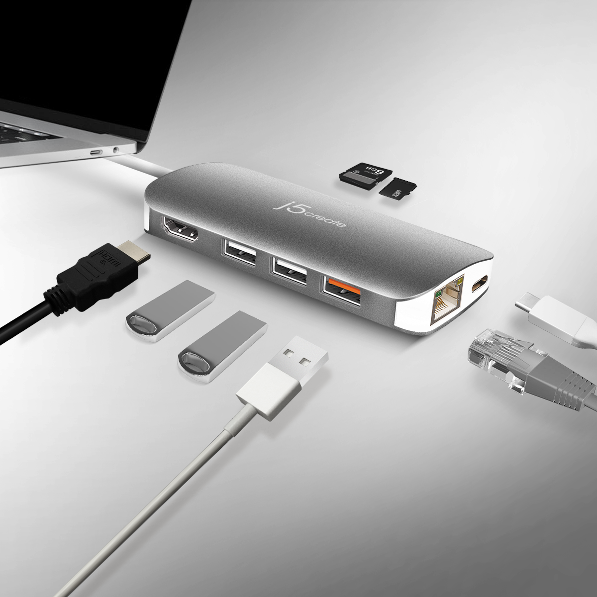 JCD384 USB-C™ Multi Adapter (10 Functions in 1)